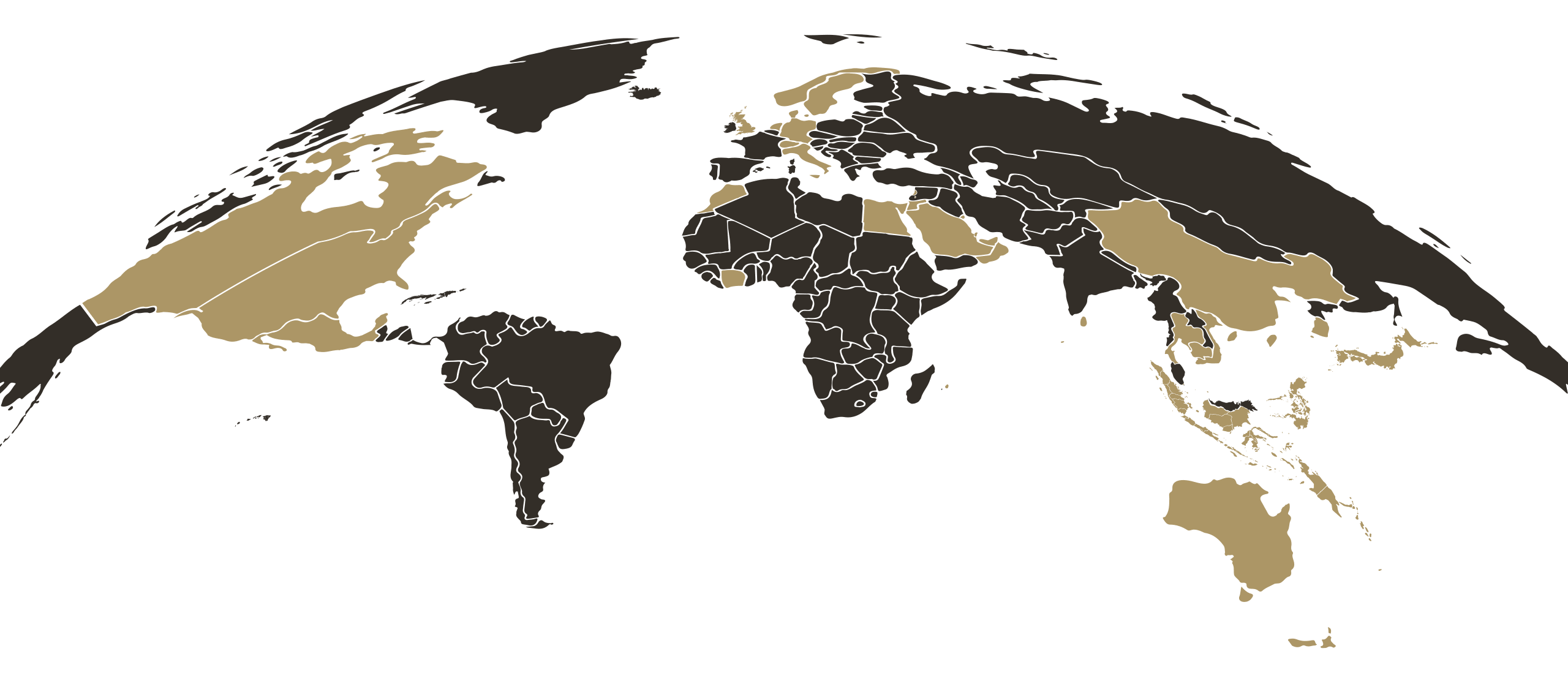 World map showing Jack's Creek export reach